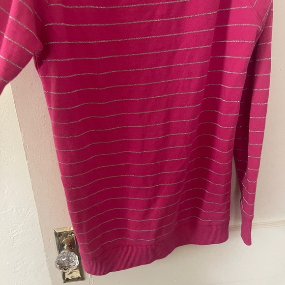 Vintage VS PINK Striped Pink And Silver Hoodie Size Medium Y2K - Picture 9 of 9